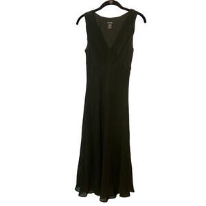 Express Black Silk Sleeveless Surplice Dress size 9/10